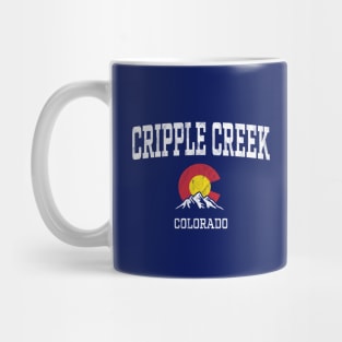 Cripple Creek Colorado CO Vintage Athletic Mountains Mug